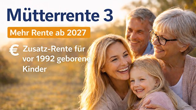 wie hoch ist die mütterrente für 3 kinder